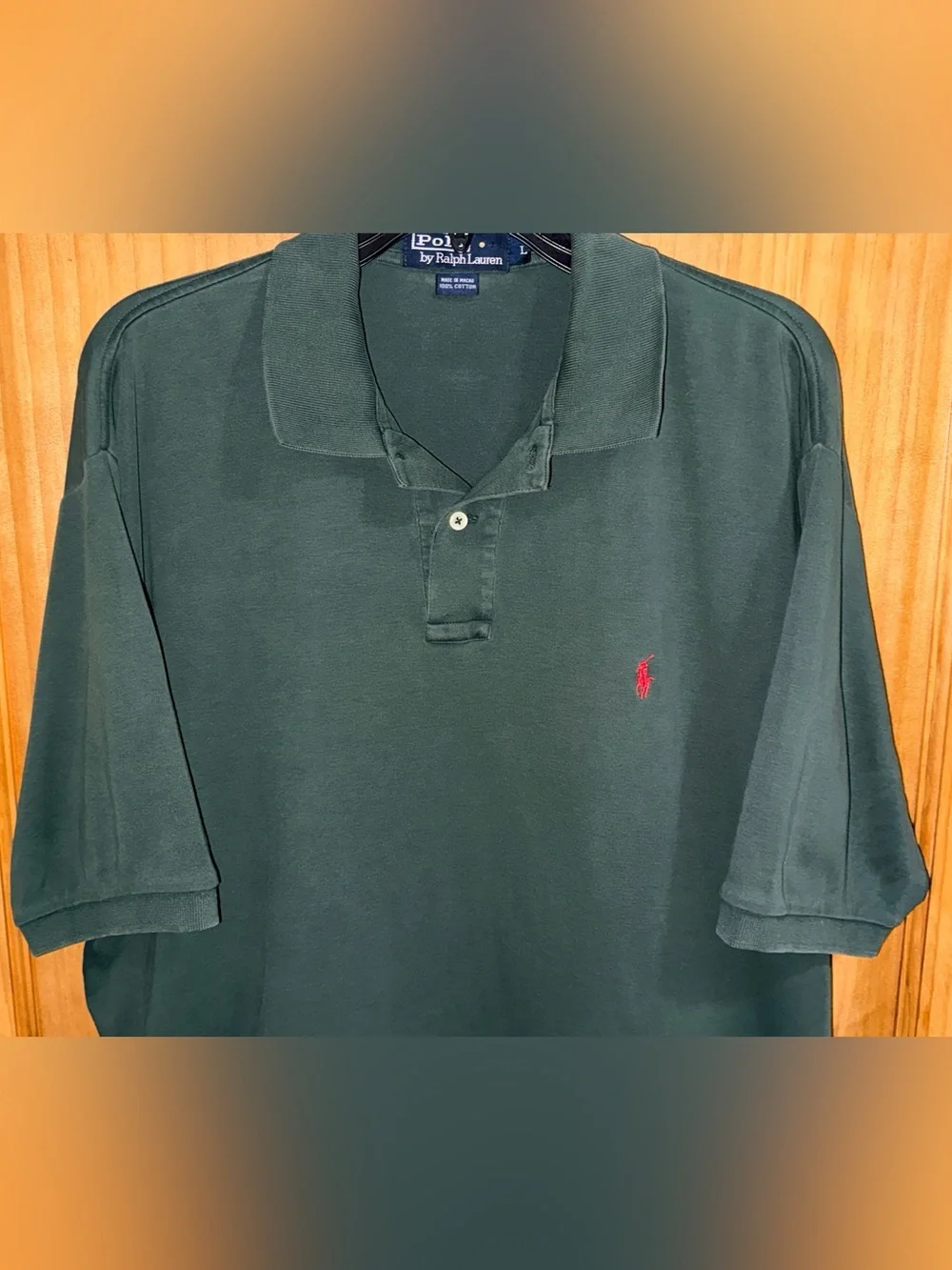 Polo by Ralph Lauren Men’s Loden Green Classic Fit Polo Shirt-L-EC